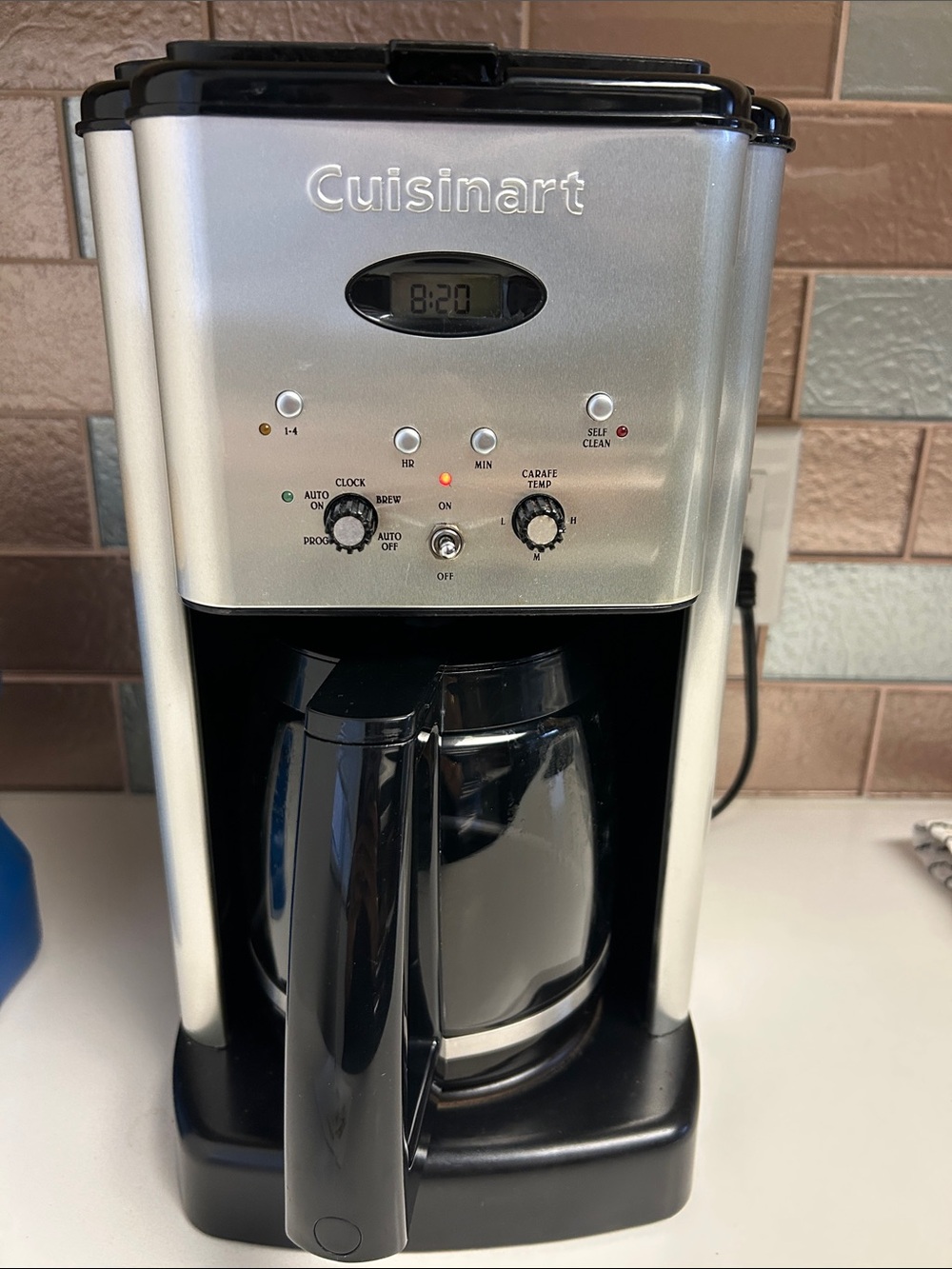 Cuisinart Silver and Black 12-Cup Coffee Brewer with Glass Carafe
